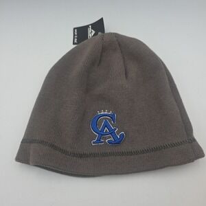 CA CALIFORNIA Logo Gray Knit Beanie  One Size WINTER HAT LINED  Pacific Headwear